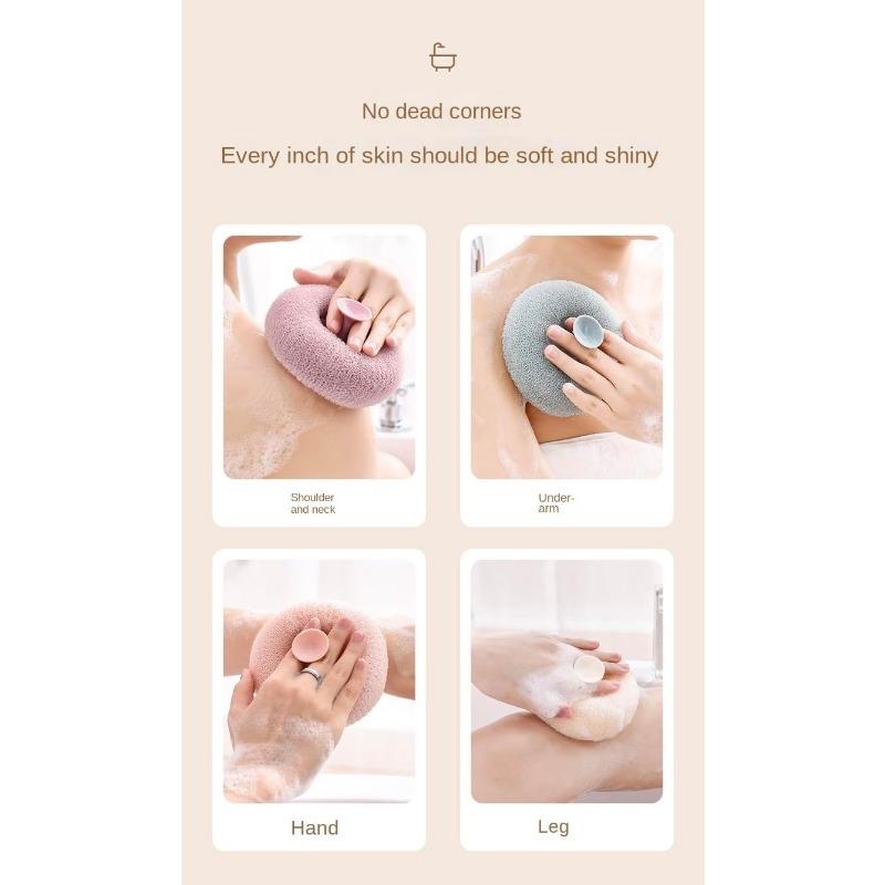 Gąbka do Kąpieli Szczotka do Czyszczenia Przyssawka Kula do Prysznica Masaż Gąbki do Kąpieli Super Miękka Złuszczająca Gąbka do Kąpieli Czyszczenie