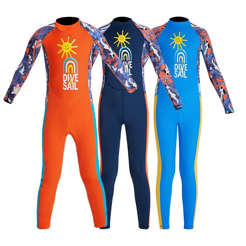 Kids UV Protection Full Coverage Rash Guard Swimsuit Snorkeling Surfing Swimming Quick Dry