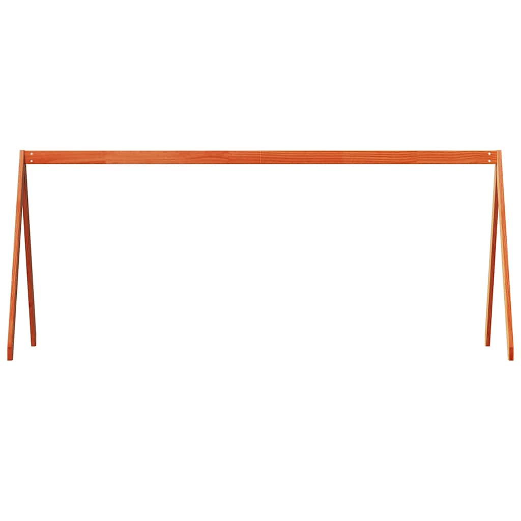 Kids Bed Canopy Wax Brown 209 x 85.5 x 88 cm Solid Pine Wood