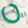 Bohemian Colorful Beads Multilayer Necklace Women Choker Chain Statement Jewelry Accessory