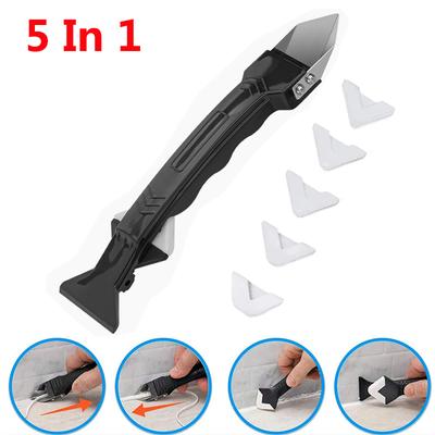 5 In1 Silicone Remover Sealant Smooth Scraper Caulk Finisher Grout Kit Tools Floor Mould Removal Hand Tools Set Accessories 2022