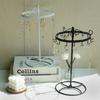 Rotating Jewelry Display Stand Round Metal Necklace Organizer For Hanging Earrings Rings Bracelets Watches Accessories