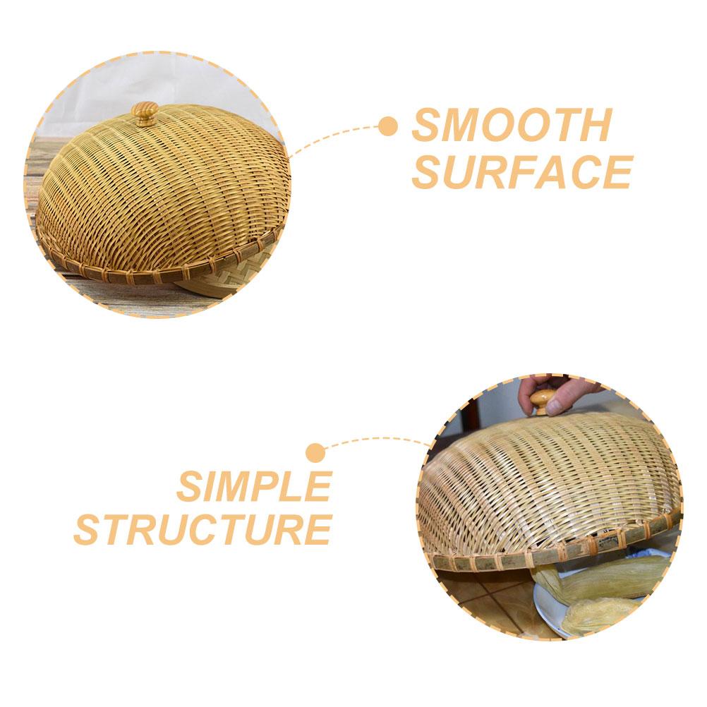 Rattan Lebensmittelabdeckung Zelt Schutz Haushalt Bambusflechten Esstischabdeckungen