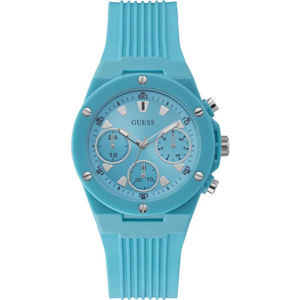GUESS Athena Turquoise Resin & Silicone Ladies Quartz Watch GW0255L2 бирюзовый