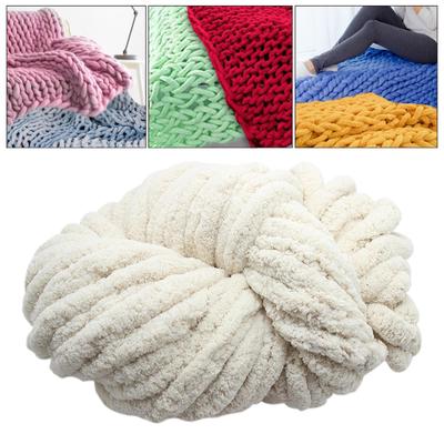 Chunky Chenille Yarn Gauge 7 Super Bulky Yarn for Arm Knitting Scarf Crochet