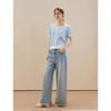 INMAN French Color-Block Hollow Knit Cardigan