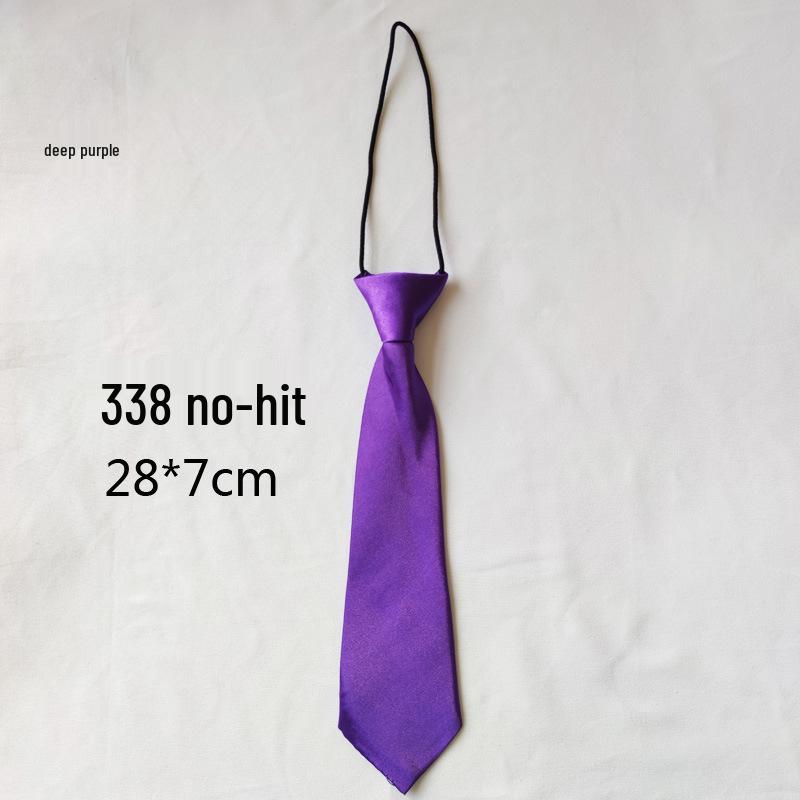 Solid Color Short Pullover with Cute Tie for Women & Children - Casual Uniform Accessory