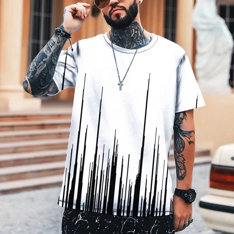 Sommer Männer T-Shirt Stil EKG Rot 3D Druck T-shirt Oansatz Hohe qualität