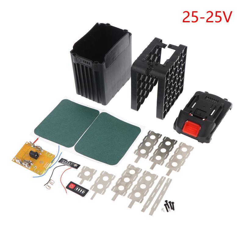 DIY 18650 Battery Box 30 Cell 25V 42V 60A PCB Charging Circuit Shell for Solar Generator Power Supply