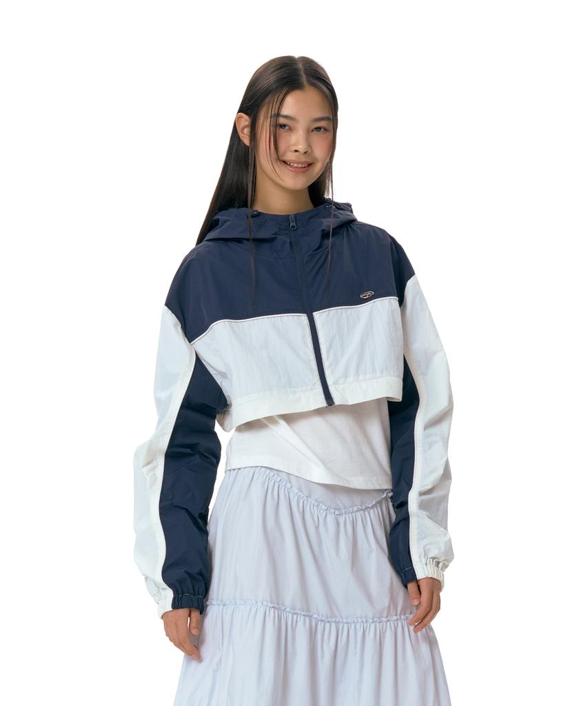 Ames-Worldwide Color Block Wind Breaker Navy (Am2Esub931A)