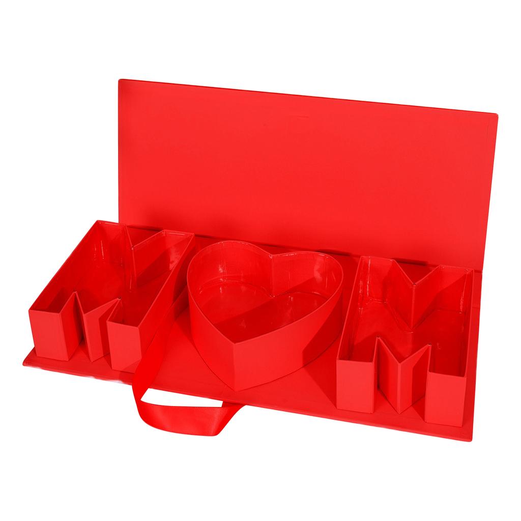 Mother Birthday Gifts Box  ''Mom'' Letter Empty Box Cardboard Fillable Paper Gift Flower Chocolate Packaging For New Mom Mother Birthday