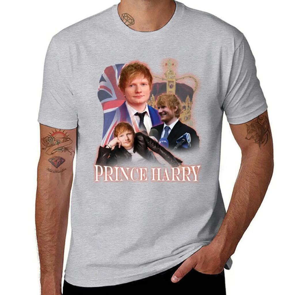 Prince Harry Parody T-shirt Vintage Collage T-Shirt Animal Prinfor Boys Summer Clothes Boys Animal Print Shirts Graphic Tee Men