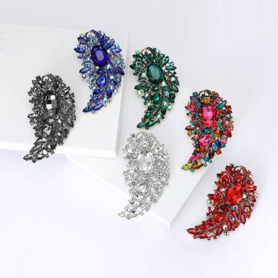 Spilla Strass Colorati Vetro Cristallo Retrò Spilla Corsage Stile Moda Abbigliamento Con Accessori Spilla