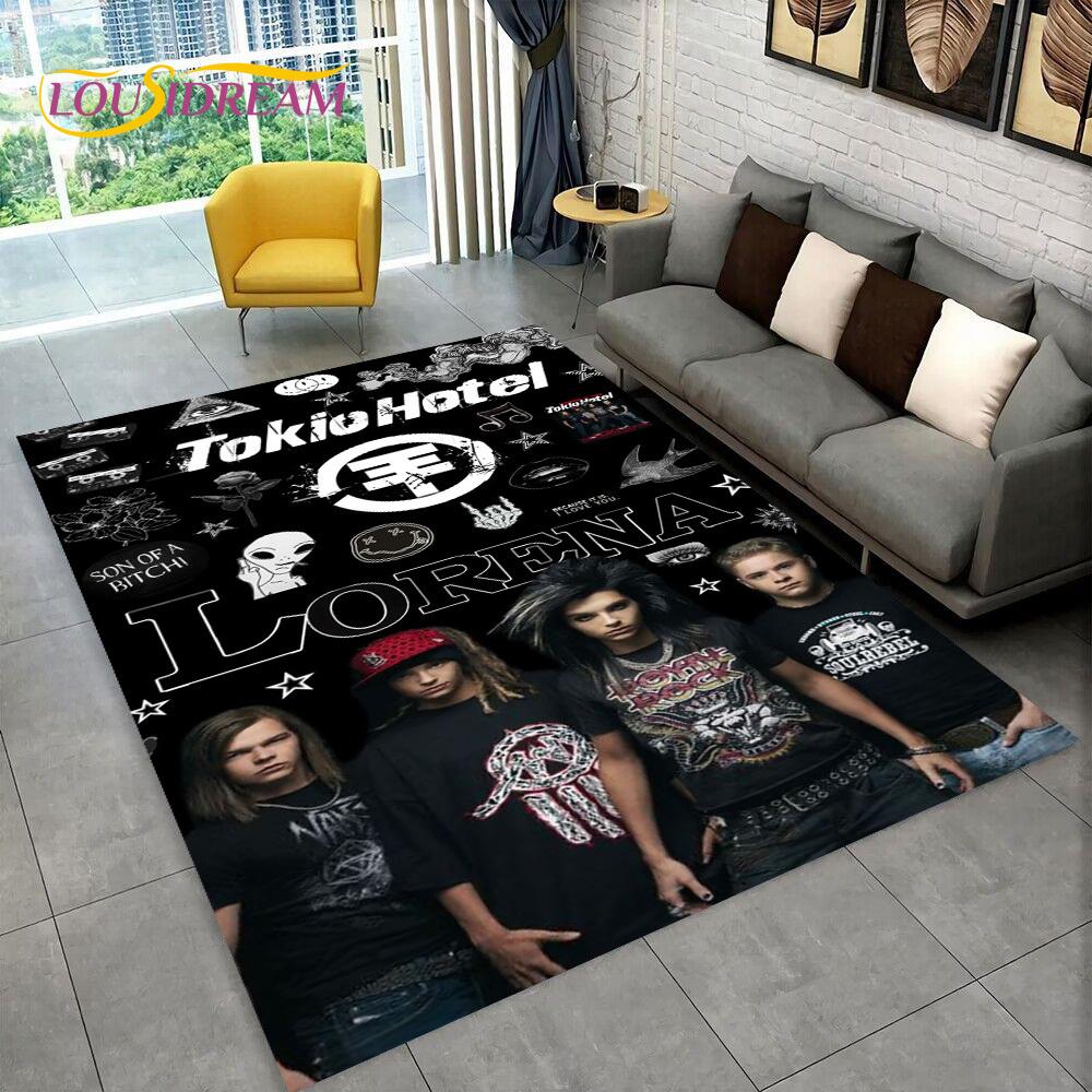 Tokio Hotel Rock Band Bill Kaulitz Carpet Rug for Home Living Room Bedroom Sofa Doormat  Decor,kids Area Rug Non-slip Floor Mat