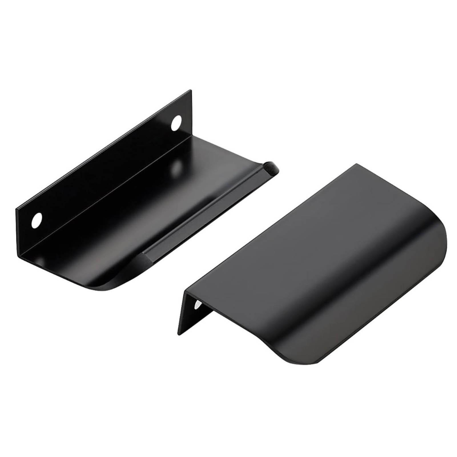 

Finger Edge Pulls for Cabinets Metal Dresser Knobs Cabinet Door Pulls Knobs for Furniture Closet Wardrobe 8mm чорний