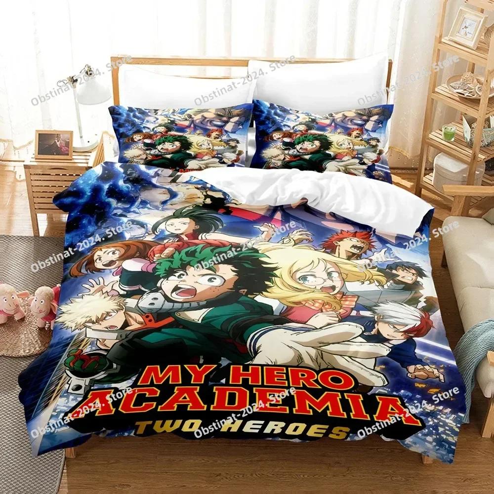 My Hero Academia Bettwäsche-Set Japan Anime Bequeme Bettbezüge Einzelbett Doppelbett Queen-Size Twin-Size Vollgröße Bettbezug Jugendzimmer
