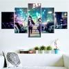 5 Pieces Canvas Wall Arts Poster Painting Animation Children Who Chase Lost Voices Makoto Shinkai Home Decor Picture Print Mural