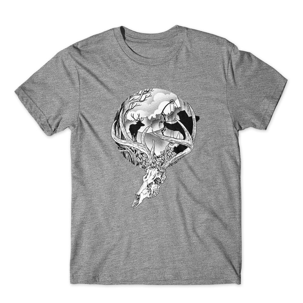 

deer skull T-Shirt 100% Cotton Premium Tee NEW 2XL