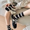 Autumn And Winter Striped Socks Children'S College Style Versatile Medium Tube Socks Trendy Fashion Double Needle Long Stack Socks