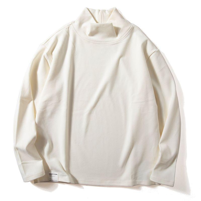 Double-Sided Fleece Turtleneck Base Layer Men's Autumn and Winter Basic Versatile Long-Sleeve T-Shirt Casual Warm Base Layer Thermal Top