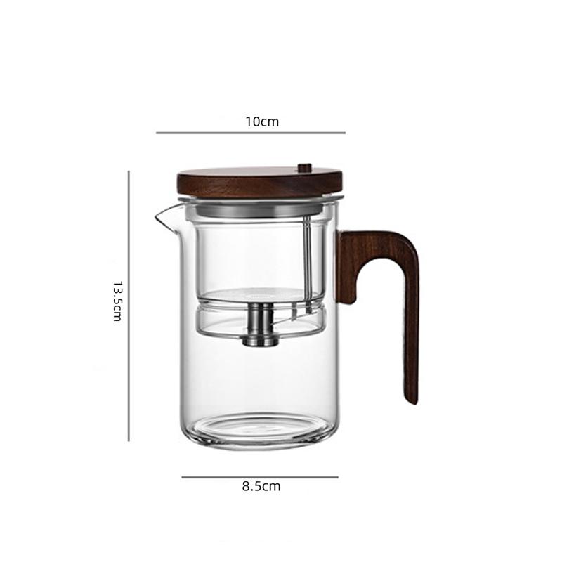 High-grade Home Tea Pot One Click Tea Water Separation Stainless Steel Tea Strainer Glass Teapot Filter Kettle For Office