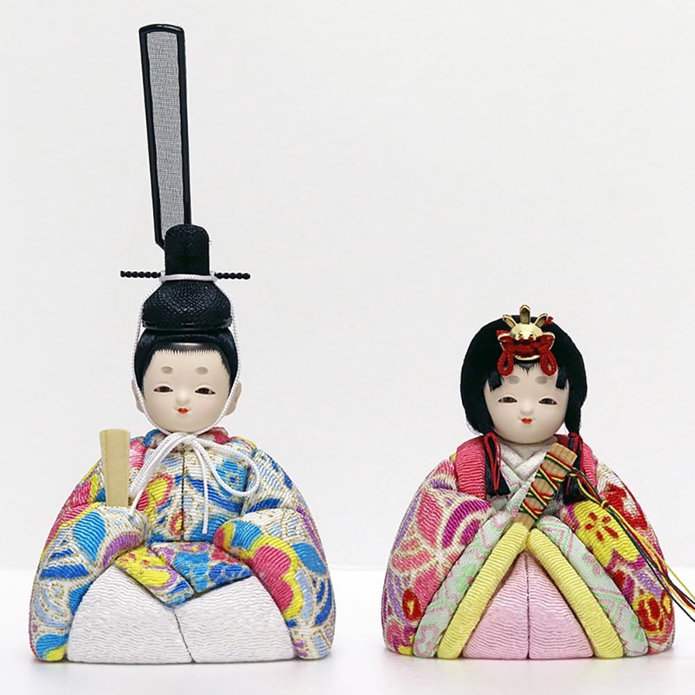 Hina Wooden Doll by Kotohoki Single Doll with Round Doll, Kanna, Tray, Natural, KTH-3201A2