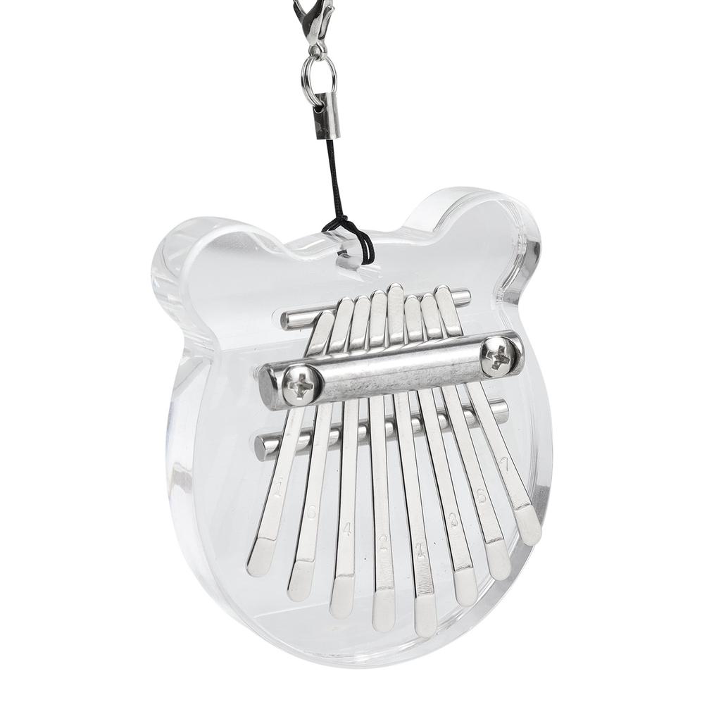Mini 8-tone Thumb Piano Crystal Kalimba Mini Kalimba Free Pendant Acrylic Bear
