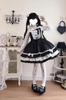 XHSUKADO Lolita JSK Jumper Skirt Camisole Ribbon Dress Kawaii Gothic Lolita Dress Clothing Frills Bear Pattern Mori Girl Princess Cosplay Costume Loli