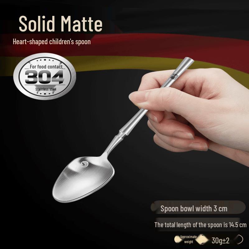 Qiwei Korean Style 304 Stainless Steel Soup Spoon with Hollow Handle