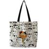 Art Design Cute Animals Printed Handbag Shoulder Bag, Literary Retro Canvas Tote Bags for Women Daily Use Work, Shopping School