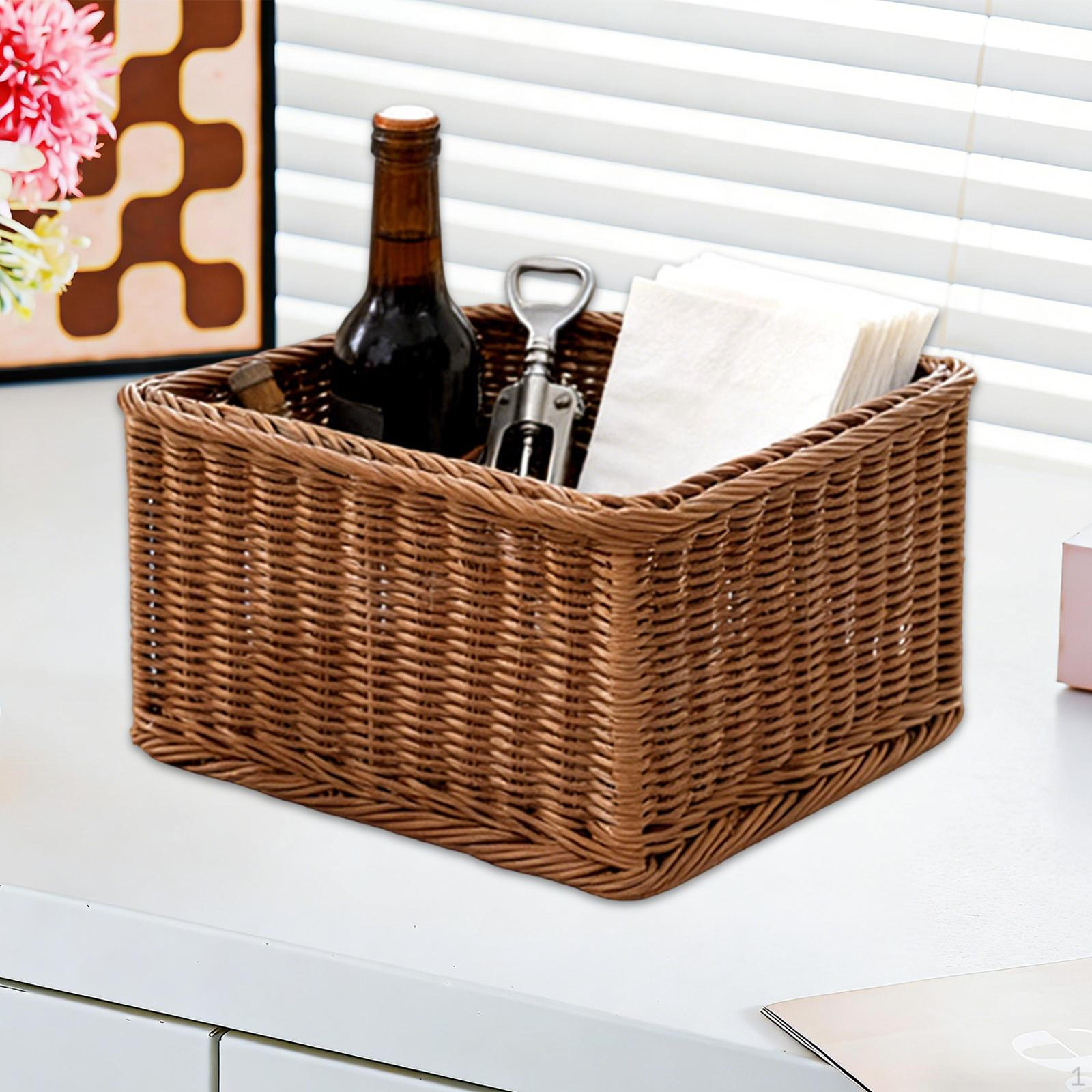 

Corner Storage Basket Box Sturdy Multifunctional Open Top Lightweight Organizer Narrow Bin
