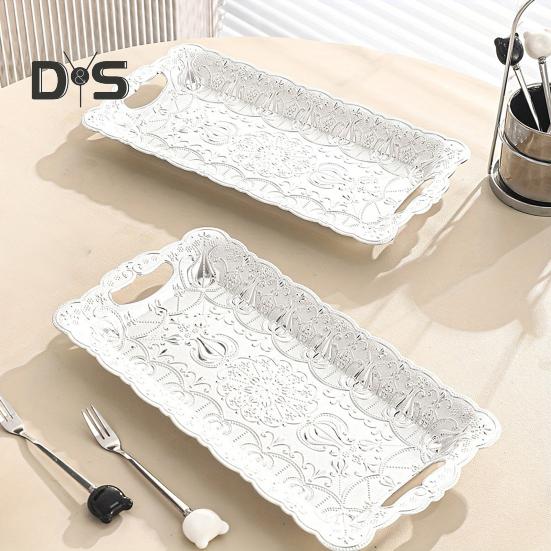 Fruit Plate Serving Tray for Party Unbreakable Fruit Platter Snacks Dessert Reusable Tray Christmas Restaurant Decor