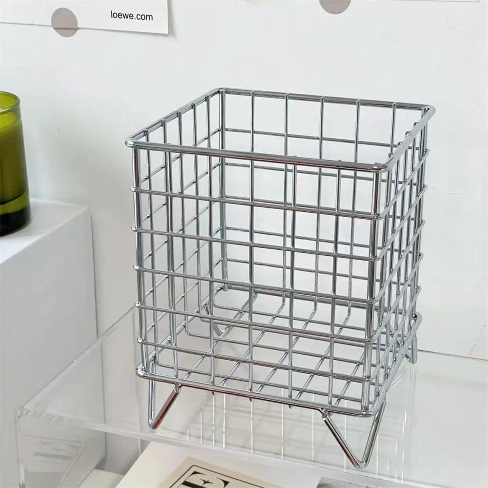 Storage Container Table Top Home 13.5x13.5x16cm Iron Art Storage Tools Storage Basket Creative Stationery Household Tools Modern