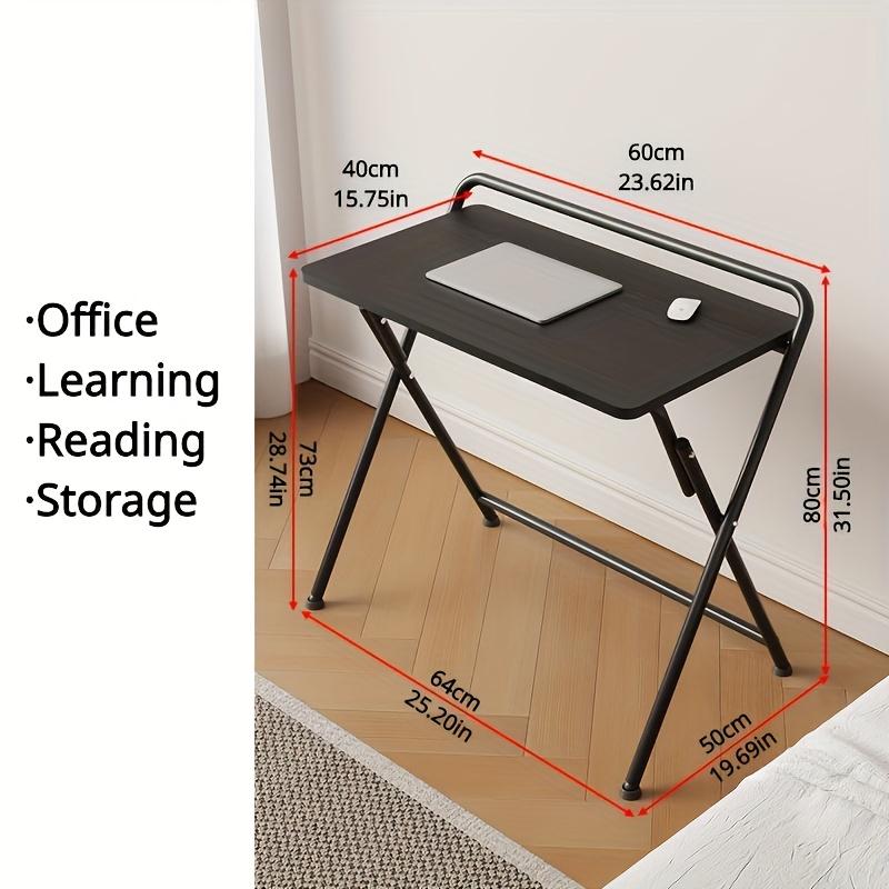 Student Study Table 24 Inch Foldable Desk, Foldable Study Table for Books, Computer or Other Items Organization