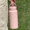 1L Insulated Water Bottle with Flip Straw and Handle Pink Bow Vacuum Insulated  Sports Bottle for Travel Gym and School