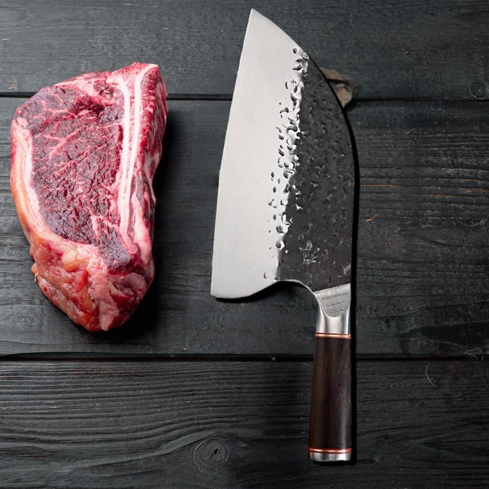 Stainless Steel Chef Knife Handmade Forged Sharp Cleaver Wide Blade Professional Butcher Knife Utility Vegetable Knives