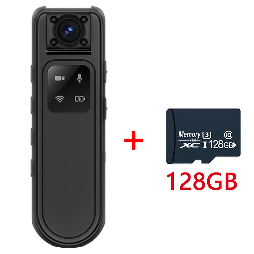 2K HD Mini Camera WiFi 180° Rotatable Lens Outdoor Sport Video Recorder Night Vision Police Body Cam Back Clip Long Battery Life