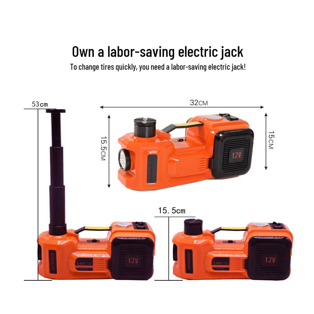 Cric Idraulico per Auto 12V per Veicoli Fuoristrada - Capacità 5 Tonnellate