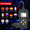 OBD2 skener autodiagnostické nástroje OBDII čtečka kódů pro diagnostiku motoru kontrolka napětí baterie testování 10 jazyků podporuje