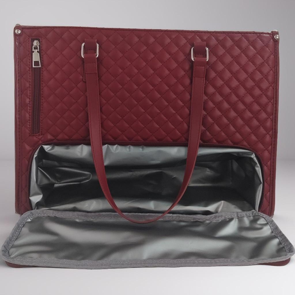 2-in-1 dames grote capaciteit geïsoleerde crossbody lunchtas met kleine laptoptas en diamantpatroon