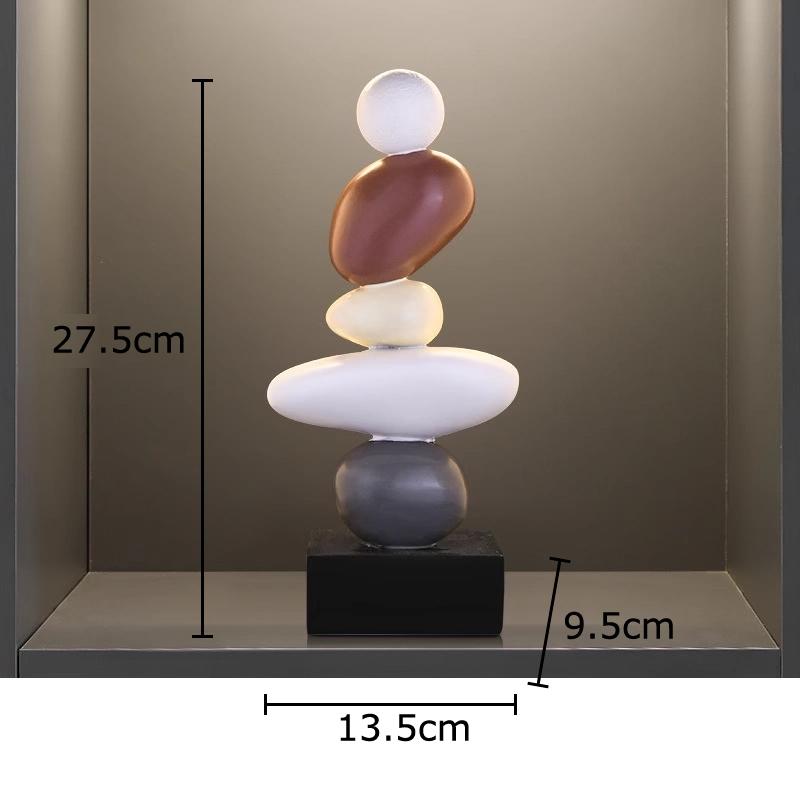 Creative Stone Stacking Statue Ornaments Desk Decoration Abstract Crafts Minimalist Rock Pile Sculpture Room Aesthetic Decor