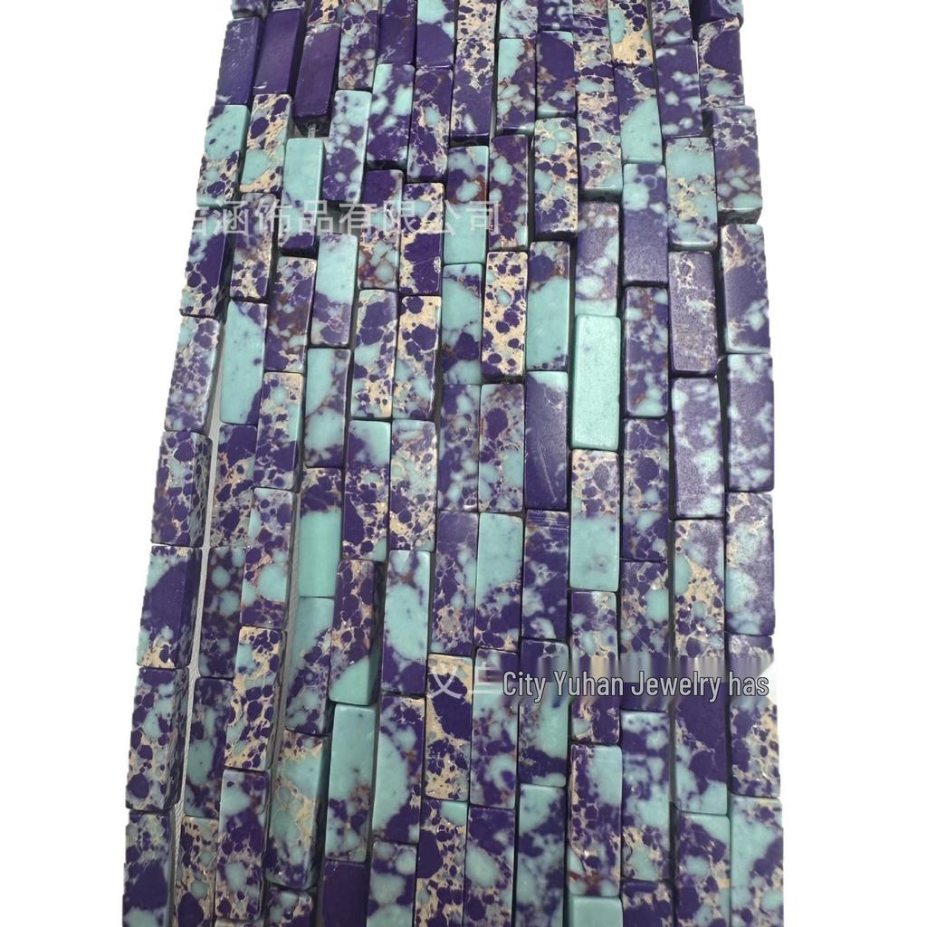 4x13mm Natural Stone Rectangle Bar Beads for DIY Jewelry and Bracelets