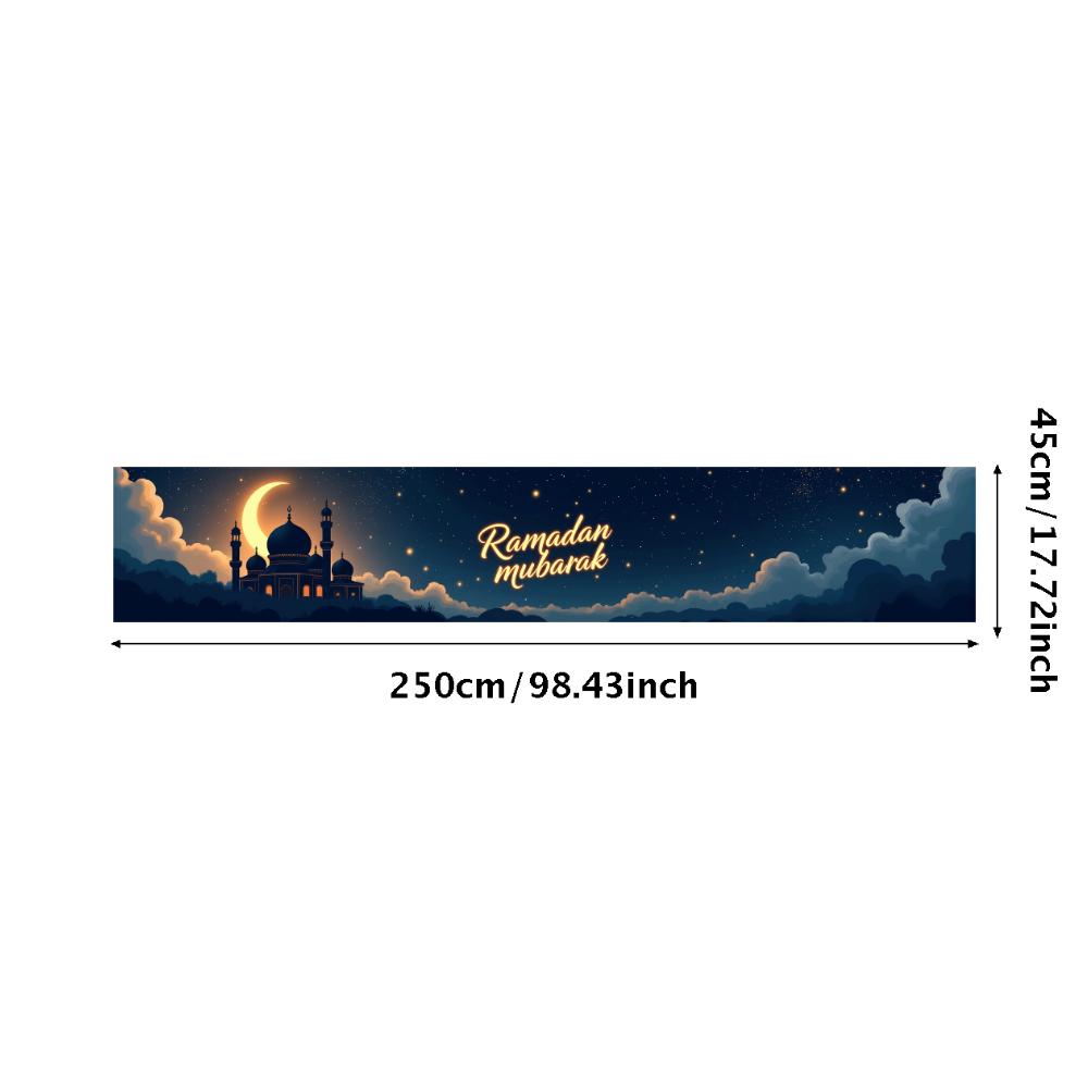 Mosque Backdrop Black And Gold Mubarak Banner Ramadan Banner Themed Ramadan Mubarak Decorations For Event Decor Photography Prop