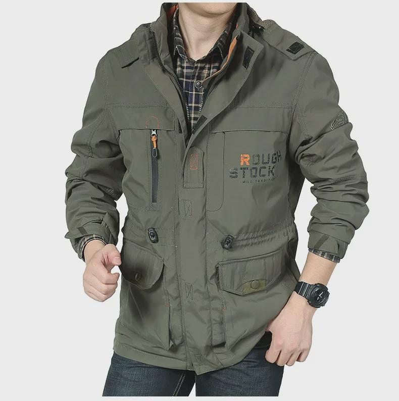 Men's Autumn/Winter Outdoor Jacket, Plus Size, Medium-Long, Thick Velvet, Breathable