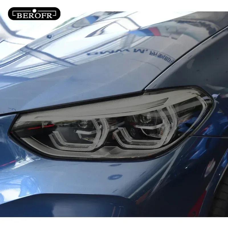 Für BMW X1 F48 X2 F39 X3 F25 G01 X4 F26 G02 X5 F15 G05 X6 F16 G06 X7 Auto Scheinwerfer Tönung Rauchschwarz Schutzfolie TPU Aufkleber