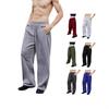 Men's 2025 Drawstring Waist Sweatpants - Straight Wide Leg, Loose Fit, Long Sleeve, with Pockets Sportswear.