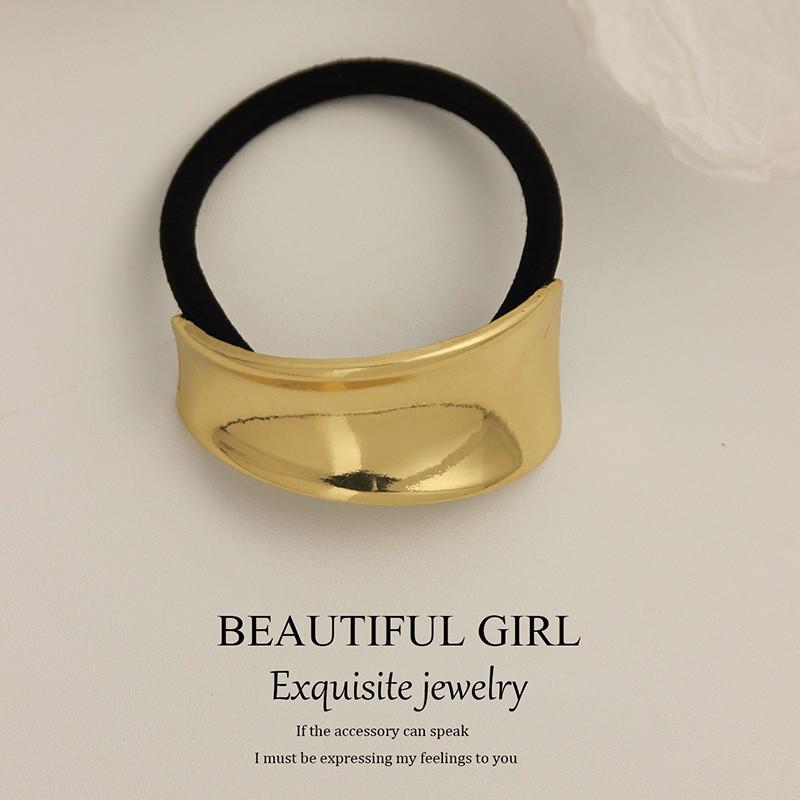 Minimalist Metal Hair Ring - New Korean Style High-End Ponytail Tie Rubber Band.