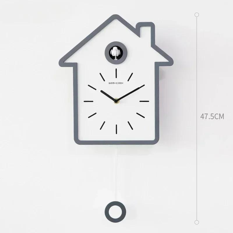 

Simple and Modern Cuckoo Clock Home Living Room and Study Decoration Clock Can Tell Time Durable and Long-lasting сірий