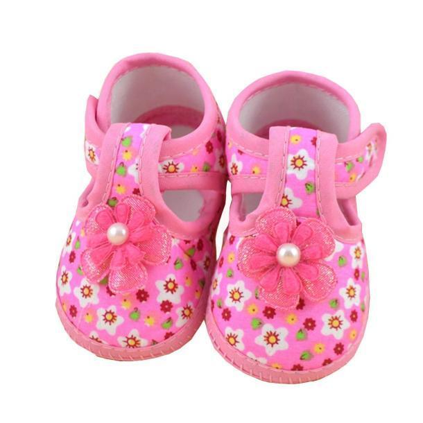 Baby Flower Boots Soft Crib Shoes