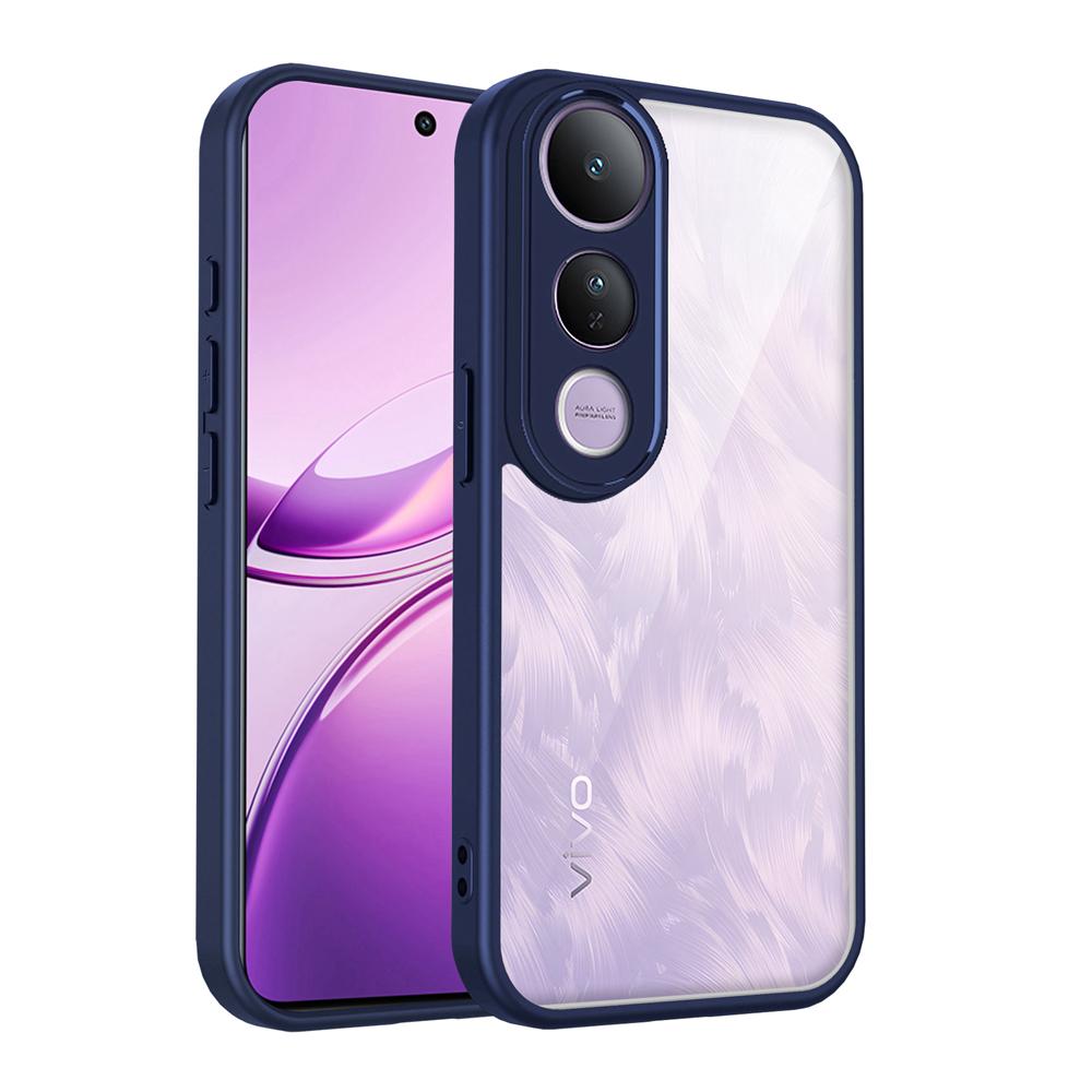 KEYSION Transparente Handyhülle für VIVO V50 Lite 5G Weiches Silikon+PC Klar Stoßfest Handy Rückseite für VIVO V50 Lite